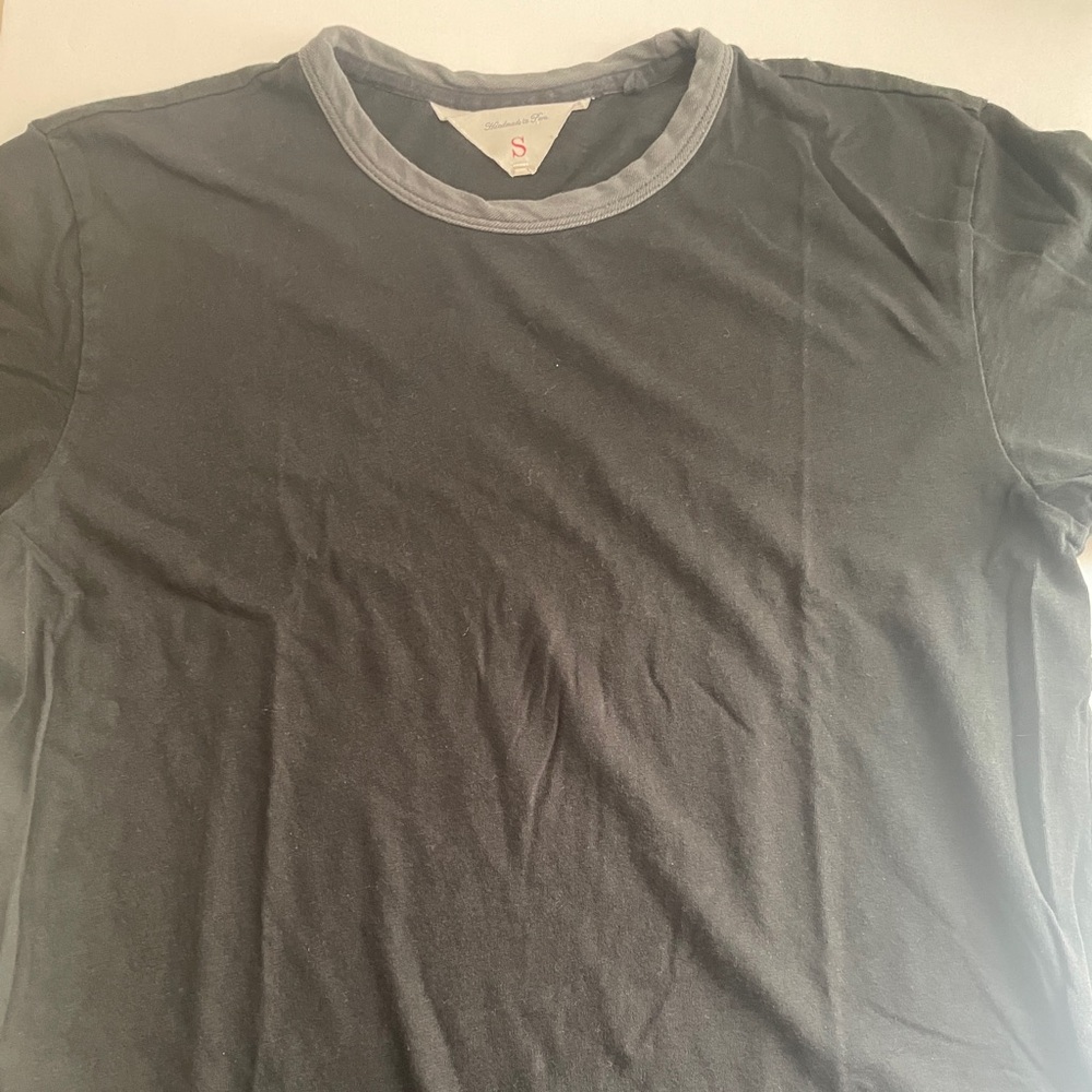 rag & bone navy Short Sleeve Ringer Tee